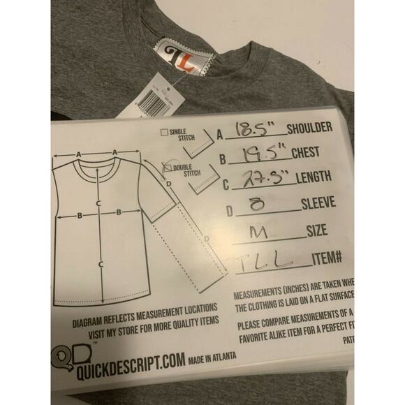 The Let Love Collection Gray Super Soft Graphic T-Shirt Size M - Picture 7 of 7